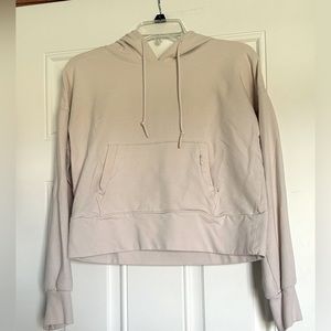 Pale pink cropped hoodie